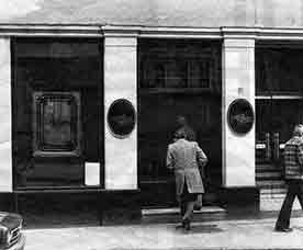 exterior view of Charlie Parkers Exchange Square 1970s.